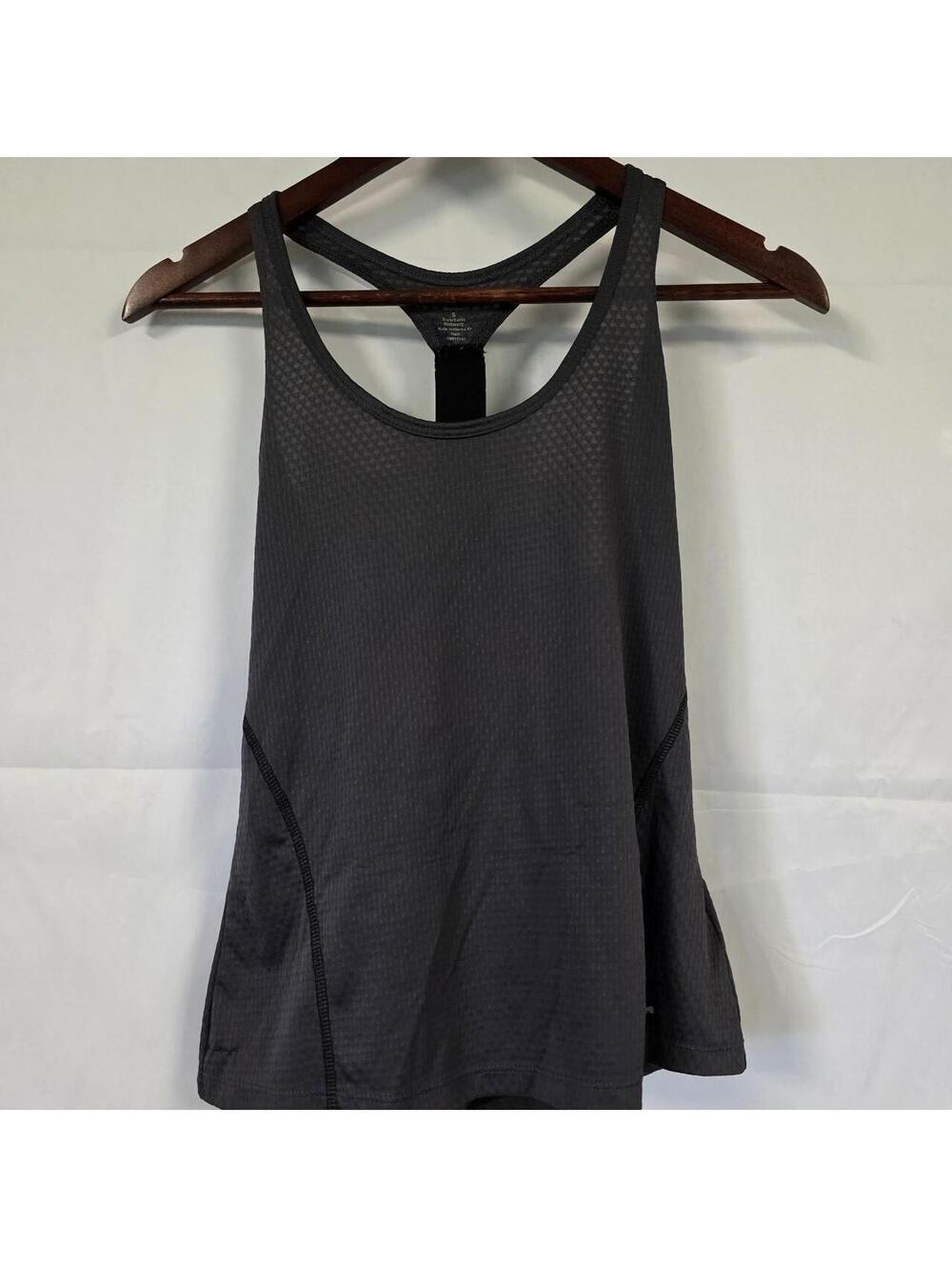 Avia Women's Gray Tank Top with Subtle Grid Pattern Size S #activewear #athletic